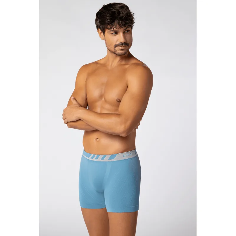 Cueca Boxer Microfibra Sem Costura Masculina Lupo Tamanho: M | Cor: Azul