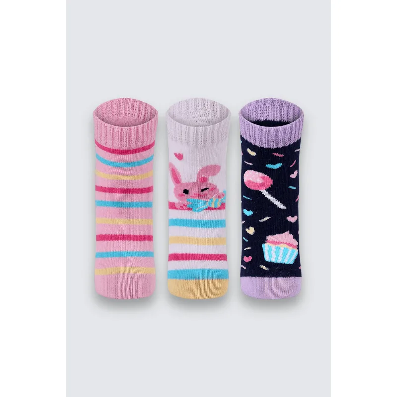 Meia Lupo Baby Kit3 Tamanho: 0 (Calçados 16 a 23) | Cor: Sortida - Lupo