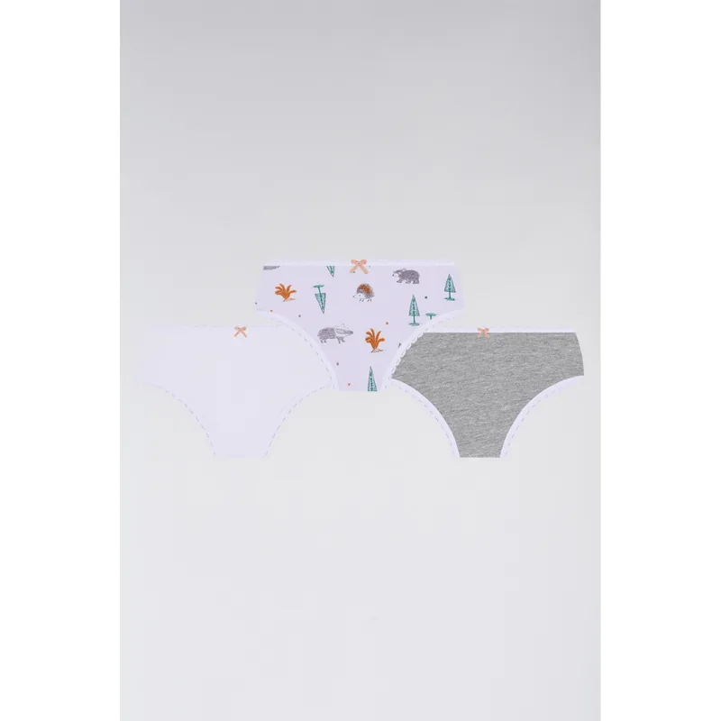 Kit 3 Calcinhas Algodão Infantil Feminina Lupo 1 Tamanho: 9 a 11 anos | Cor: Sortida - Lupo