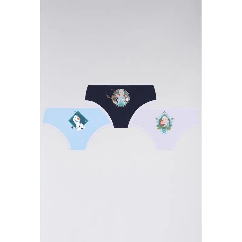 Kit 3 Calcinhas Kids Frozen Algodão Tamanho: 3 a 5 anos | Cor: Sortida