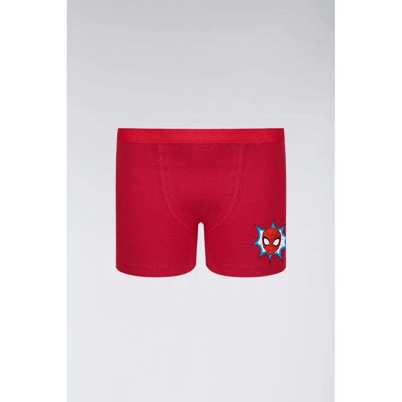 Cueca Boxer Homem Aranha Infantil Masculina Lupo Tamanho: 3 a 5 anos | Cor: Vermelho - Lupo