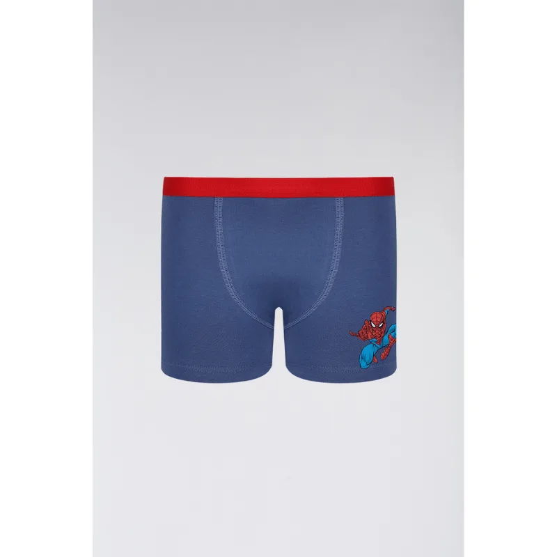 Cueca Boxer Homem Aranha Infantil Masculina Lupo Tamanho: 6 a 8 anos | Cor: Azul - Lupo