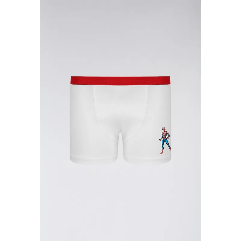 Cueca Boxer Homem Aranha Infantil Masculina Lupo Tamanho: 9 a 11 anos | Cor: Branca