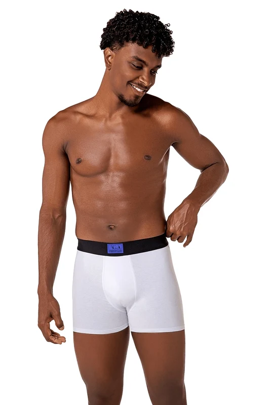 Boxer Algodão com Elastano Modelagem Especial Branca / GG (50 a 52)