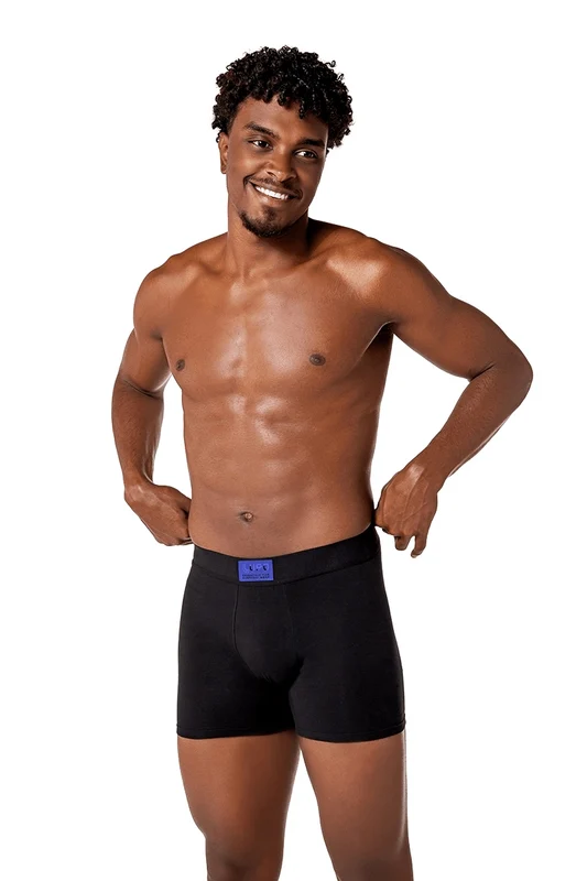 Boxer Algodão com Elastano Modelagem Especial Preta / GG (50 a 52)