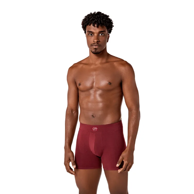 Boxer Algodão com Elastano Comfy Tamanho: P (38 a 40) | Cor: Marsala