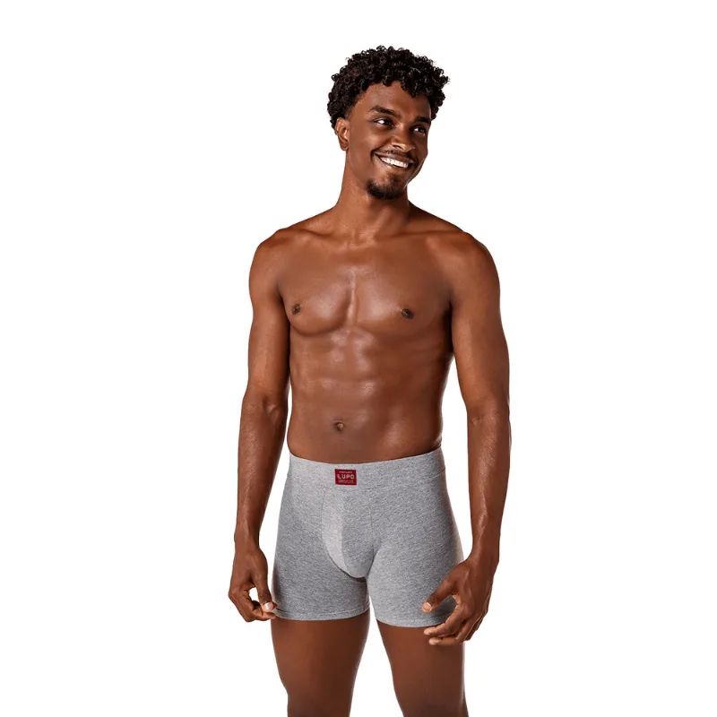Boxer Algodão com Elastano Comfy Tamanho: P (38 a 40) | Cor: Chumbo Mescla