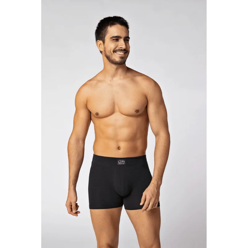 Boxer Algodão com Elastano Comfy Tamanho: P (38 a 40) | Cor: Preto
