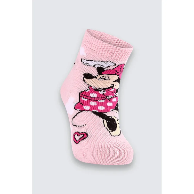 Meia Disney BU Tamanho: 0 (Calçados 16 a 23) | Cor: Rosa