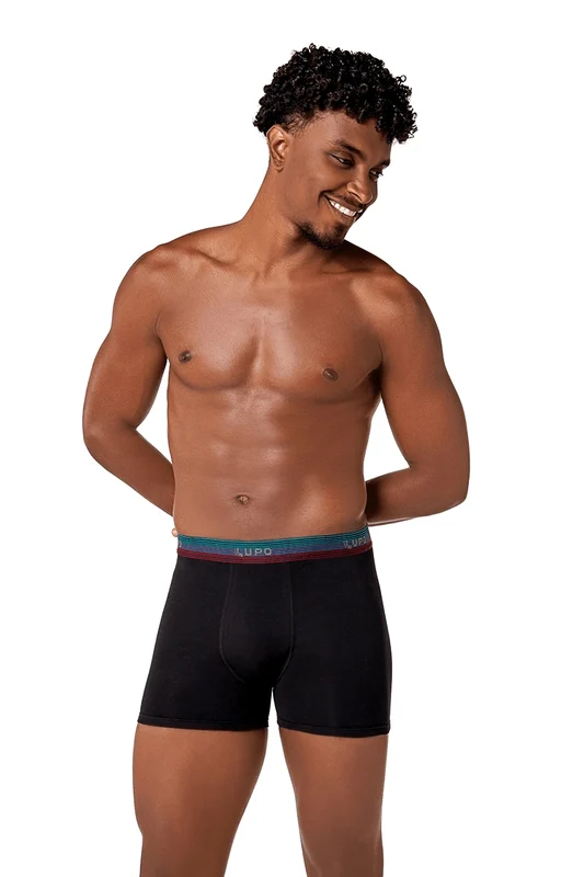 Boxer Algodão com Elastano Preta / M (42 a 44)