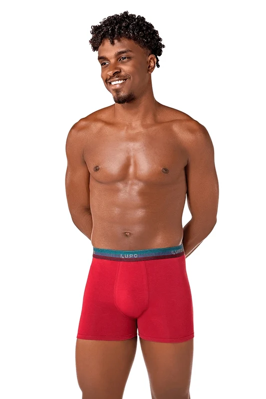 Boxer Algodão com Elastano Vermelho Queimado / GG (50 a 52)