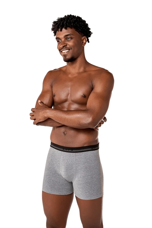 CUECAS BOXER MASCULINO ADULTO LUPO Chumbo Mescla / M (42 a 44)
