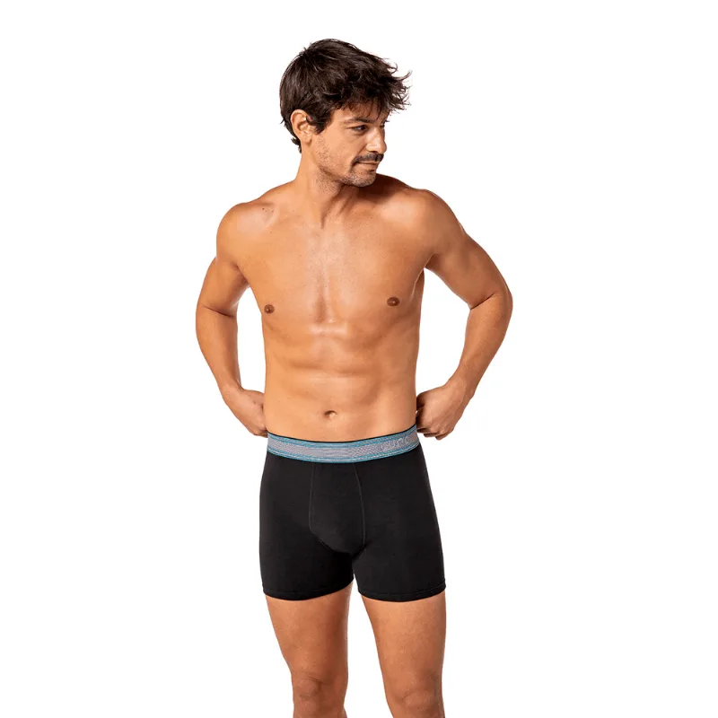 Cueca Boxer Algodão com Elastano Masculina Lupo Tamanho: G (46 a 48) | Cor: Preto
