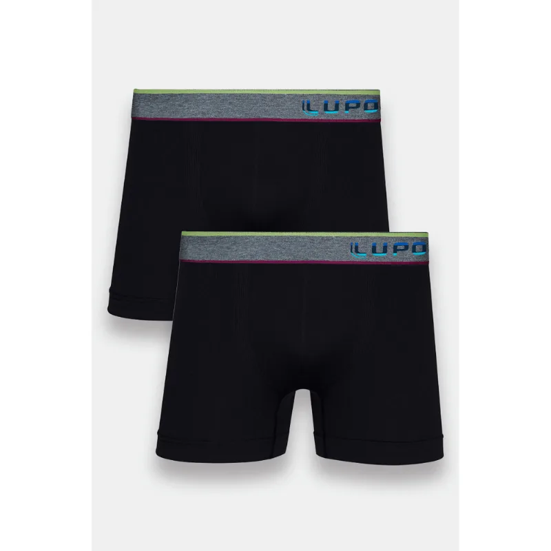 Kit 2 Cuecas Boxer Algodão Masculina Lupo Tamanho: GG (50 a 52) | Cor: Sortida