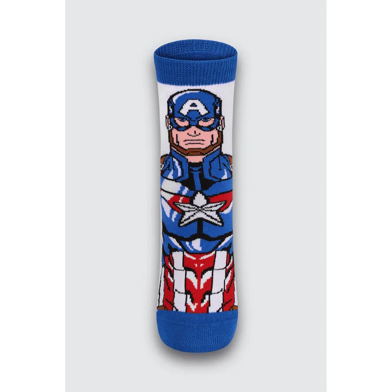 Meia Marvel KM Vingadores Tamanho: 046 (Calçados 24 a 29) | Cor: Branca