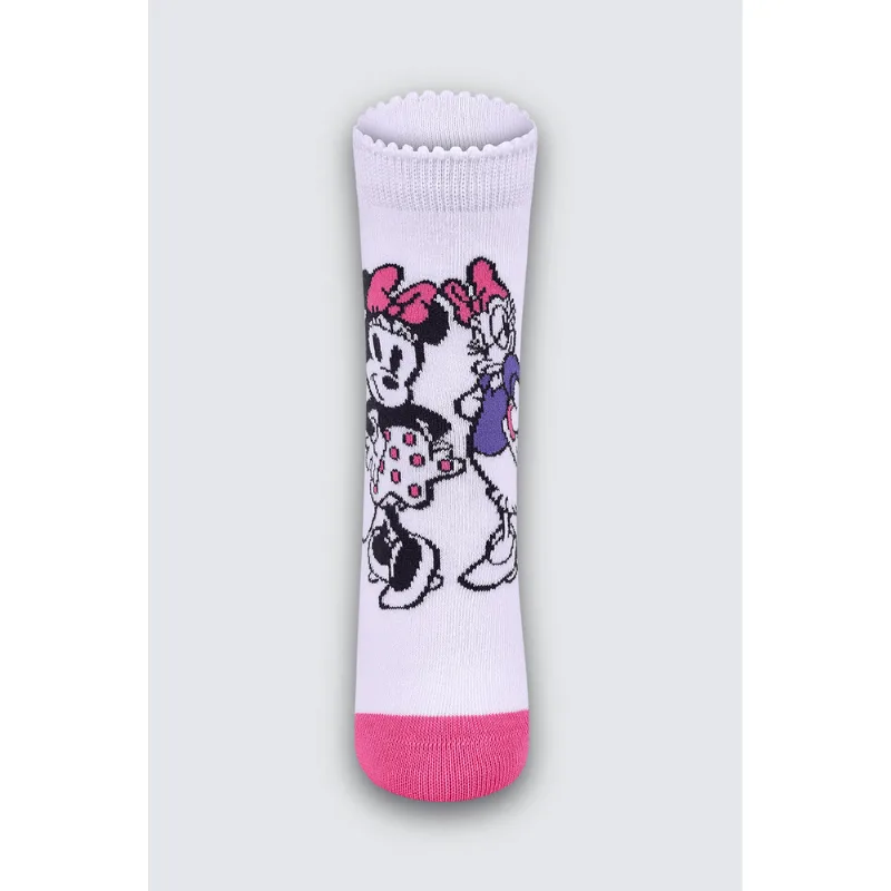 Meia Disney KF Minnie Tamanho: 810 (Calçados 30 a 36) | Cor: Branca
