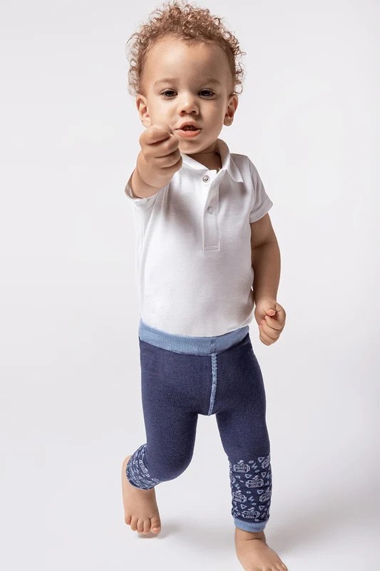 MEIAS CALCAS LEGGING MASCULINO BABY LOBINHA Azul / RN (0 a 04 meses)