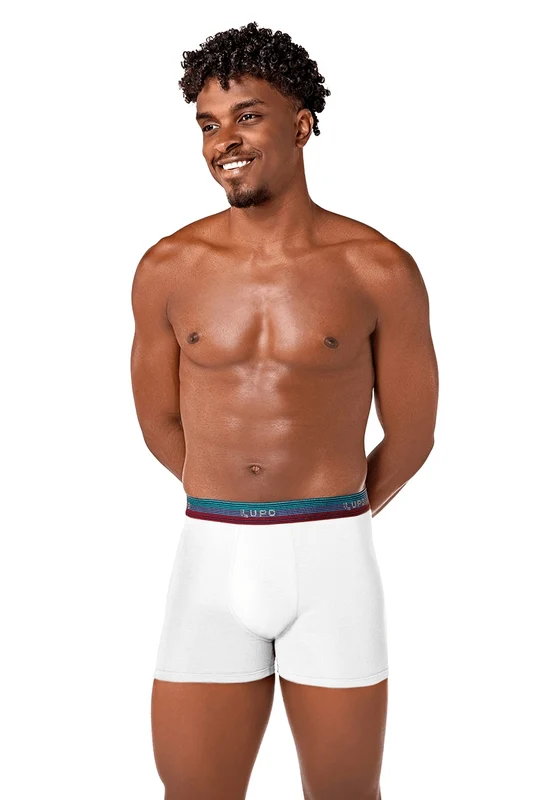 Boxer Algodão com Elastano Branca / G (46 a 48)