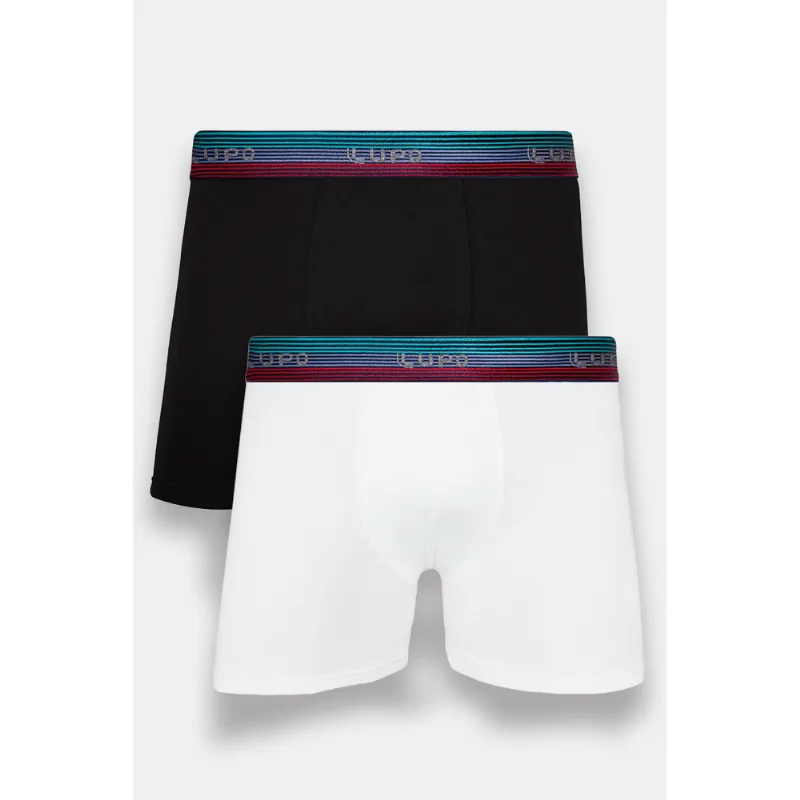 Kit 2 Cuecas Boxer Algodão Masculina Lupo Tamanho: M (42 a 44) | Cor: Sortida - Lupo