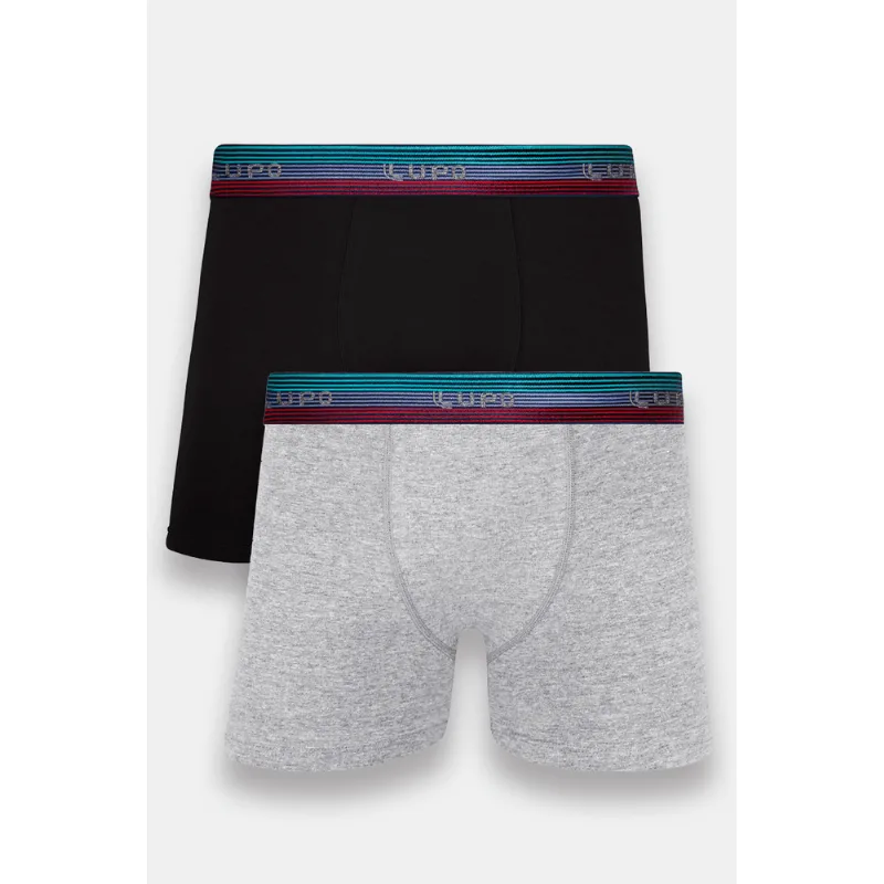 Kit 2 Cuecas Boxer Algodão Masculina Lupo Tamanho: G (46 a 48) | Cor: Sortida