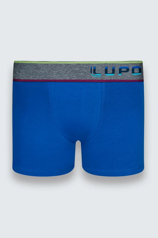 Boxer Lupo Kids Algodão c/ Elastano Royal / GG (12 a 14 anos)