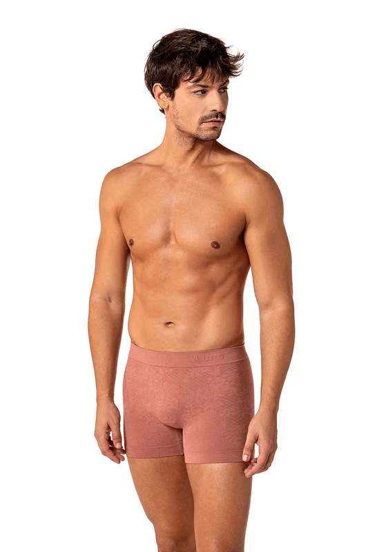 Boxer Microfibra Sem Costura Nude Bronze / P (38 a 40)