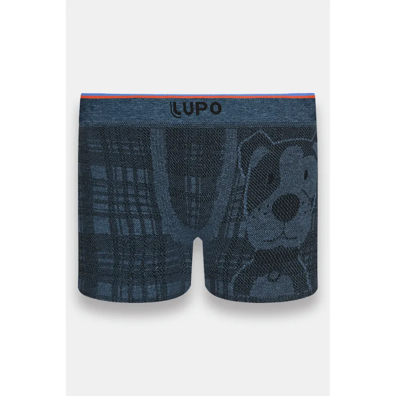 Boxer Lupo Kids Sem Costura Tamanho: 3 a 5 anos | Cor: Azul