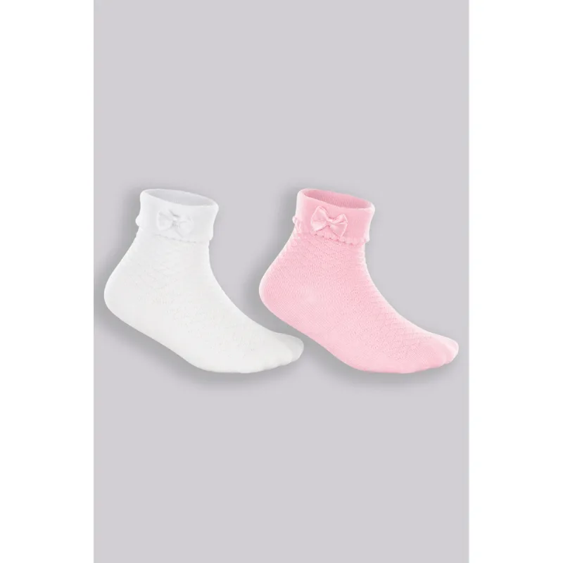 Kit 3 Meias Cano Médio Bebê Feminina Lupo Tamanho: U (Calçados 0 a 4 Meses) | Cor: Sortida