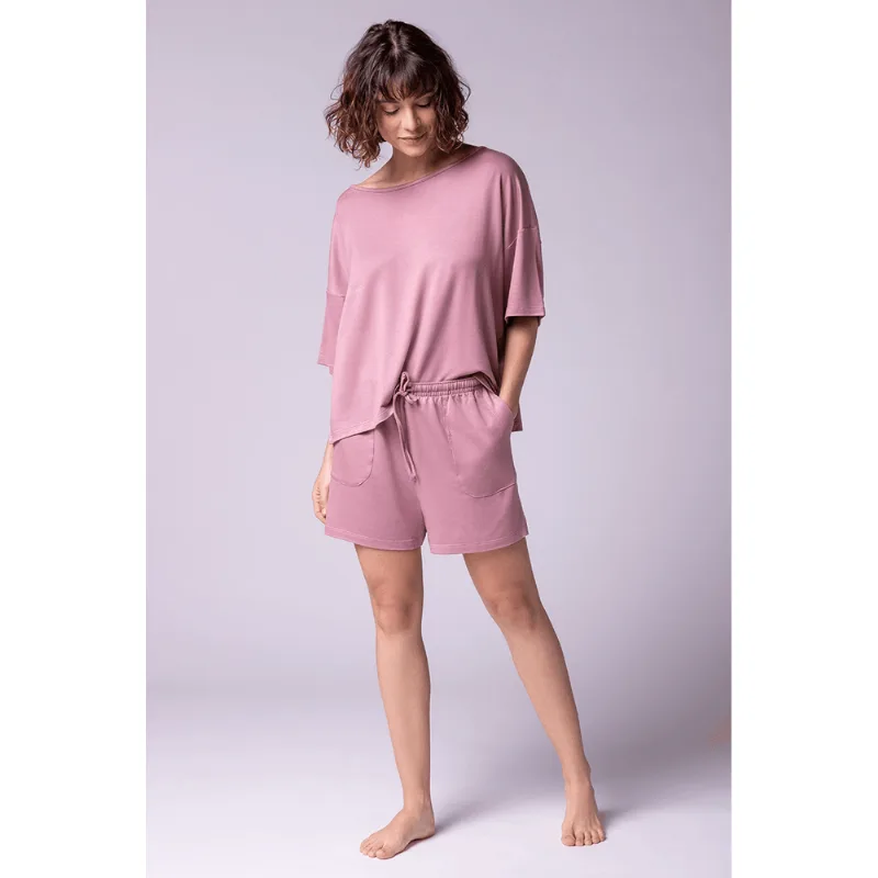 Pijama Curto Moletinho Feminino Lupo Tamanho: M (40 a 42) | Cor: Rosa