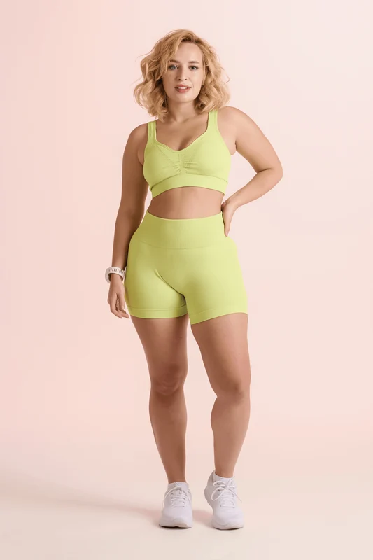 Top Lsport Canelado Essential Verde Limão / G