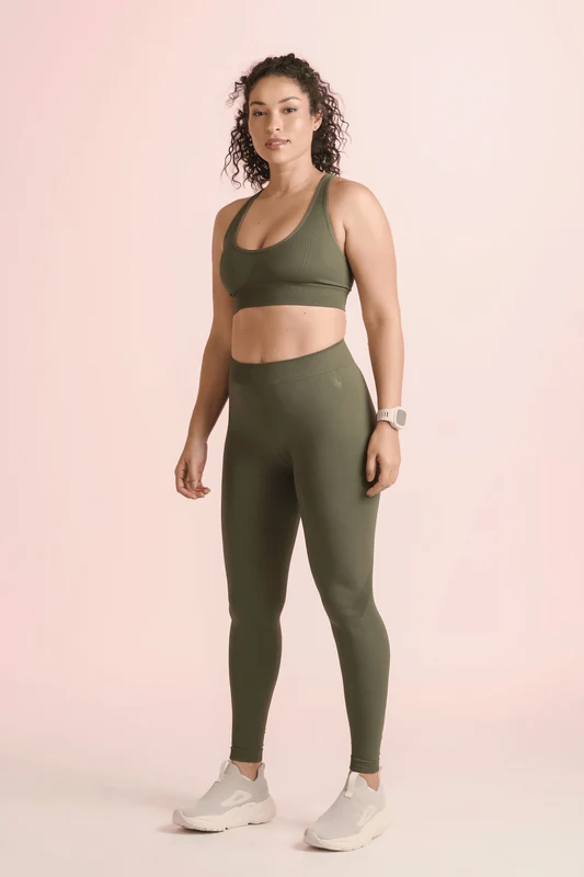 Calça Legging Up Control Verde Militar / G