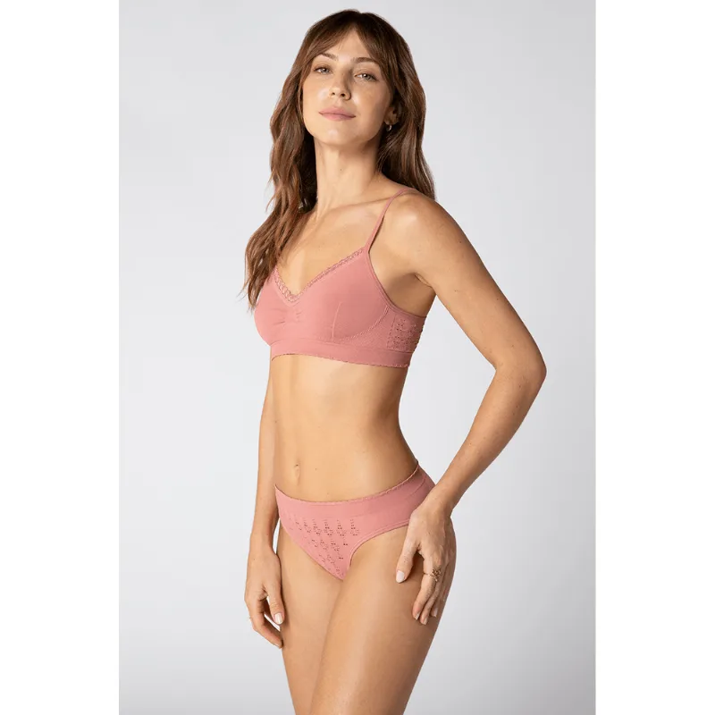 Sutiã Angel Sem Costura Feminino Lupo Tamanho: GG (48 a 50) | Cor: Terracota