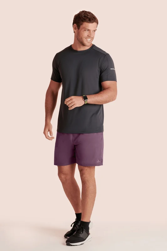 Shorts Run Duplo Masculino Ameixa / GG