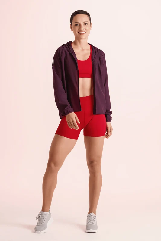 Jaqueta Lsport Af Translucida Packable Ameixa / G