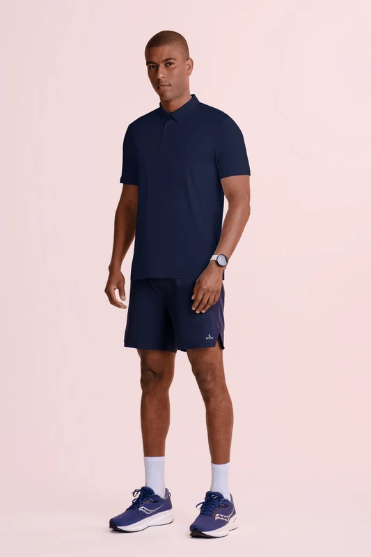 Polo Lsport Masculina Selada Racket Marinho / M