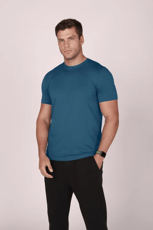 Camiseta Lsport Confort Pima Masculina Azul - 2721 / M