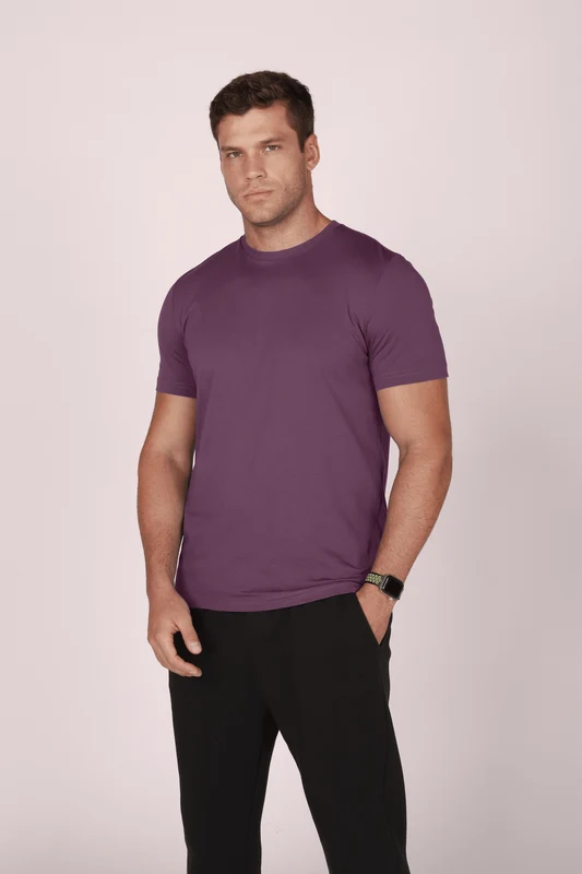 Camiseta Lsport Confort Pima Masculina Ameixa - 5490 / M