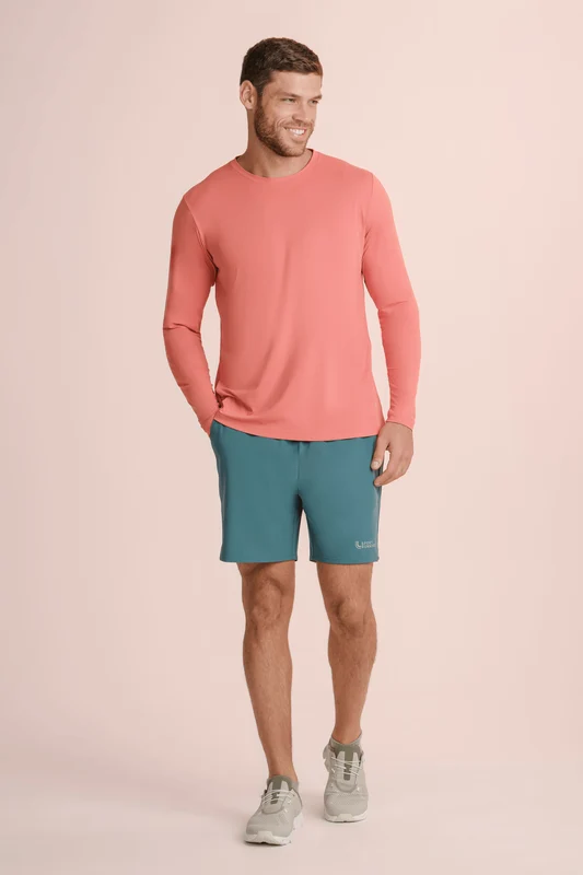 T-shirt Repelente Uv Masculina Tijolo - 7870 / P