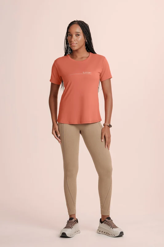 T-shirt Poliamida Básica Feminina Tijolo / GG
