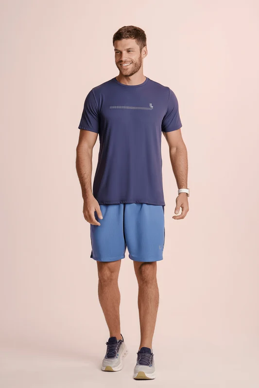 T-shirt Poliamida Básica Masculina Ii Azul - 2660 / XG