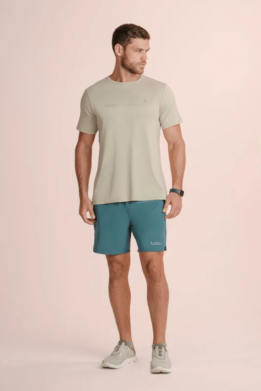 T-shirt Poliamida Básica Masculina Ii Caqui / XG