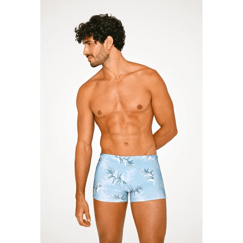 Sunga Boxer Beachwear Estampada Masculina Lupo Tamanho: P (38 a 40) | Cor: Azul