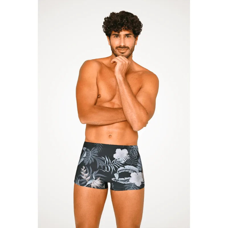 Sunga Boxer Beachwear Estampada Masculina Lupo Tamanho: G (46 a 48) | Cor: Preto