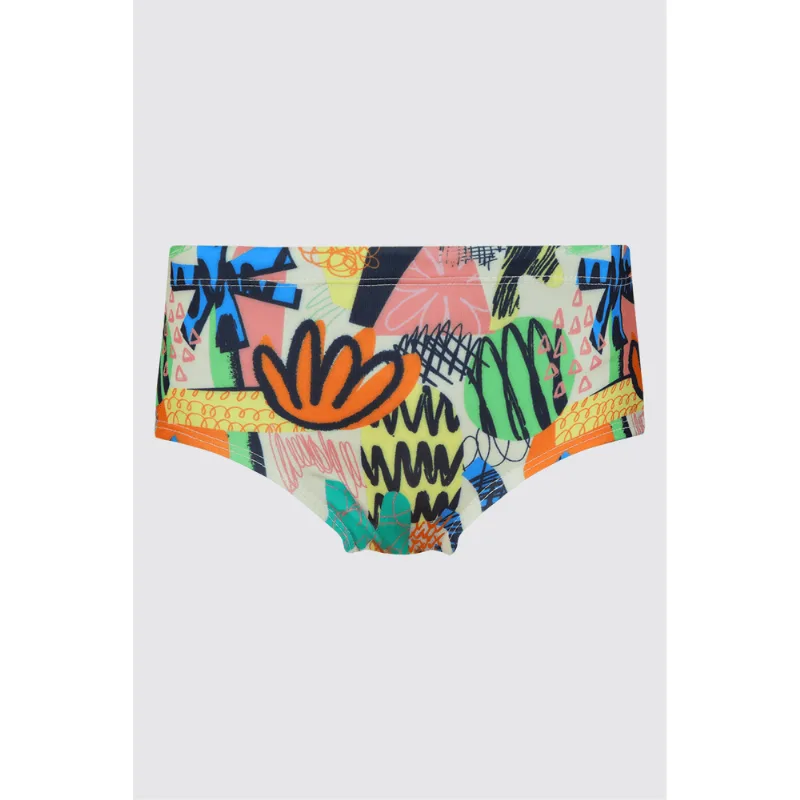Sunga Beachwear Estampada Infantil Masculina Lupo Tamanho: 6 | Cor: Amarelo Solar
