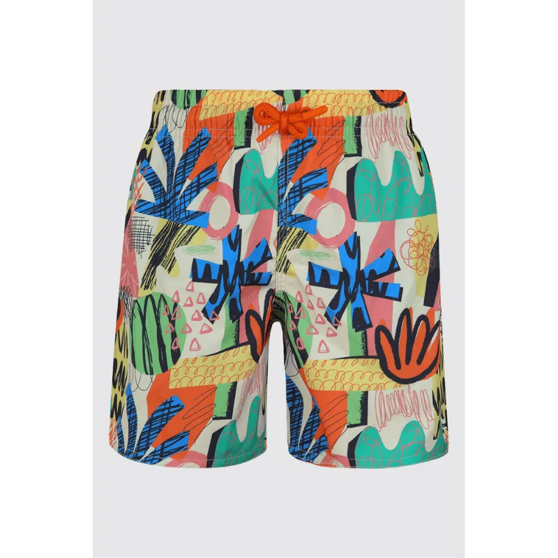 Short Estampado Beachwear Lupo Kids Tamanho: 10 | Cor: Amarelo Solar