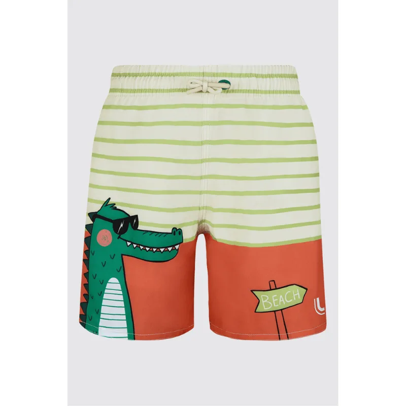 Short Estampado Beachwear Lupo Kids Tamanho: 12 | Cor: Laranja