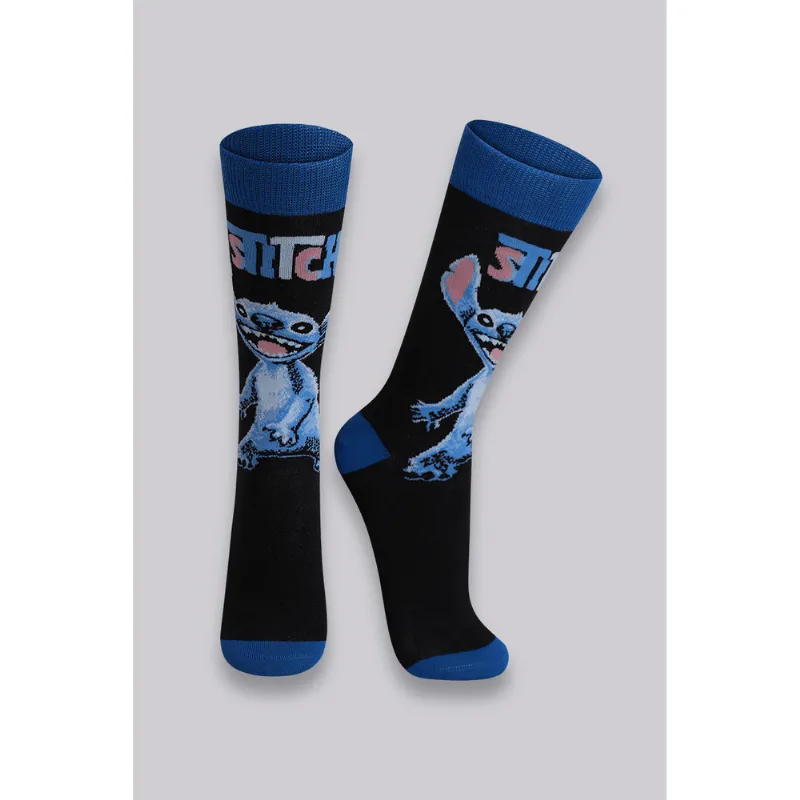 Meia Disney AU Filme Stitch Tamanho: M (Calçado 30 a 36) | Cor: Preto