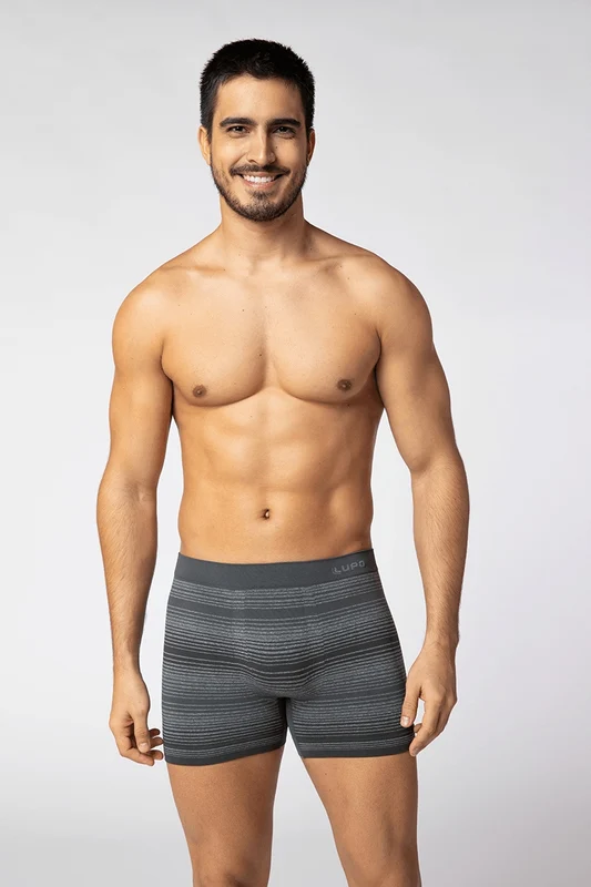 CUECAS BOXER MASCULINO ADULTO LUPO Grafite / P (38 a 40)