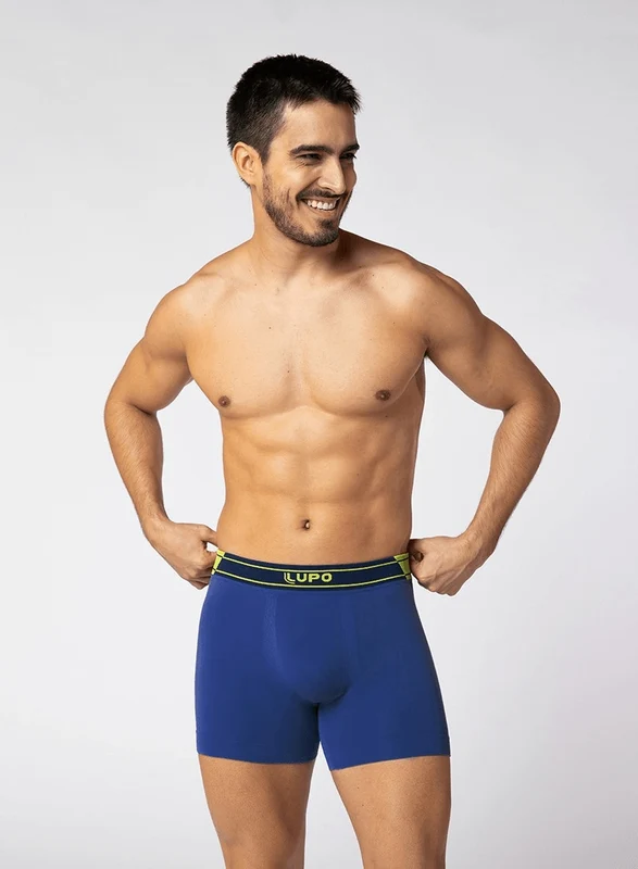 Boxer Microfibra Sem Costura Azul / GG (50 a 52)