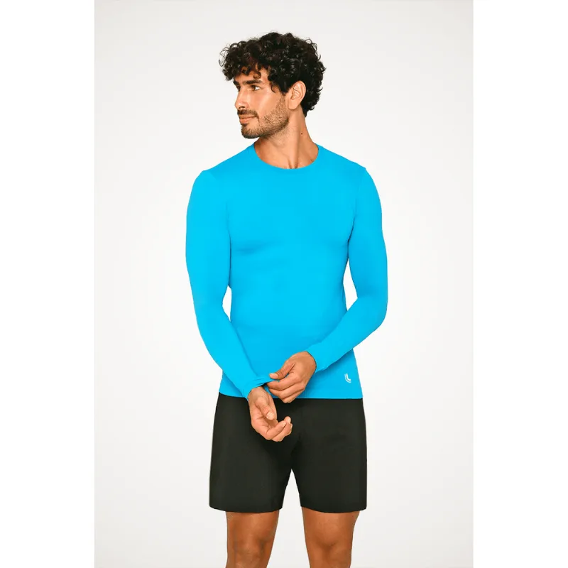 Camiseta Proteção UV Masculina Lupo Tamanho: P | Cor: Azul Caribe